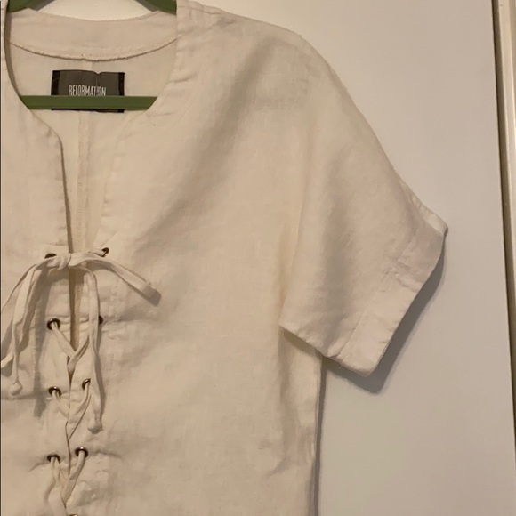 Reformation oversized lace-up dress - Picture 5 of 7